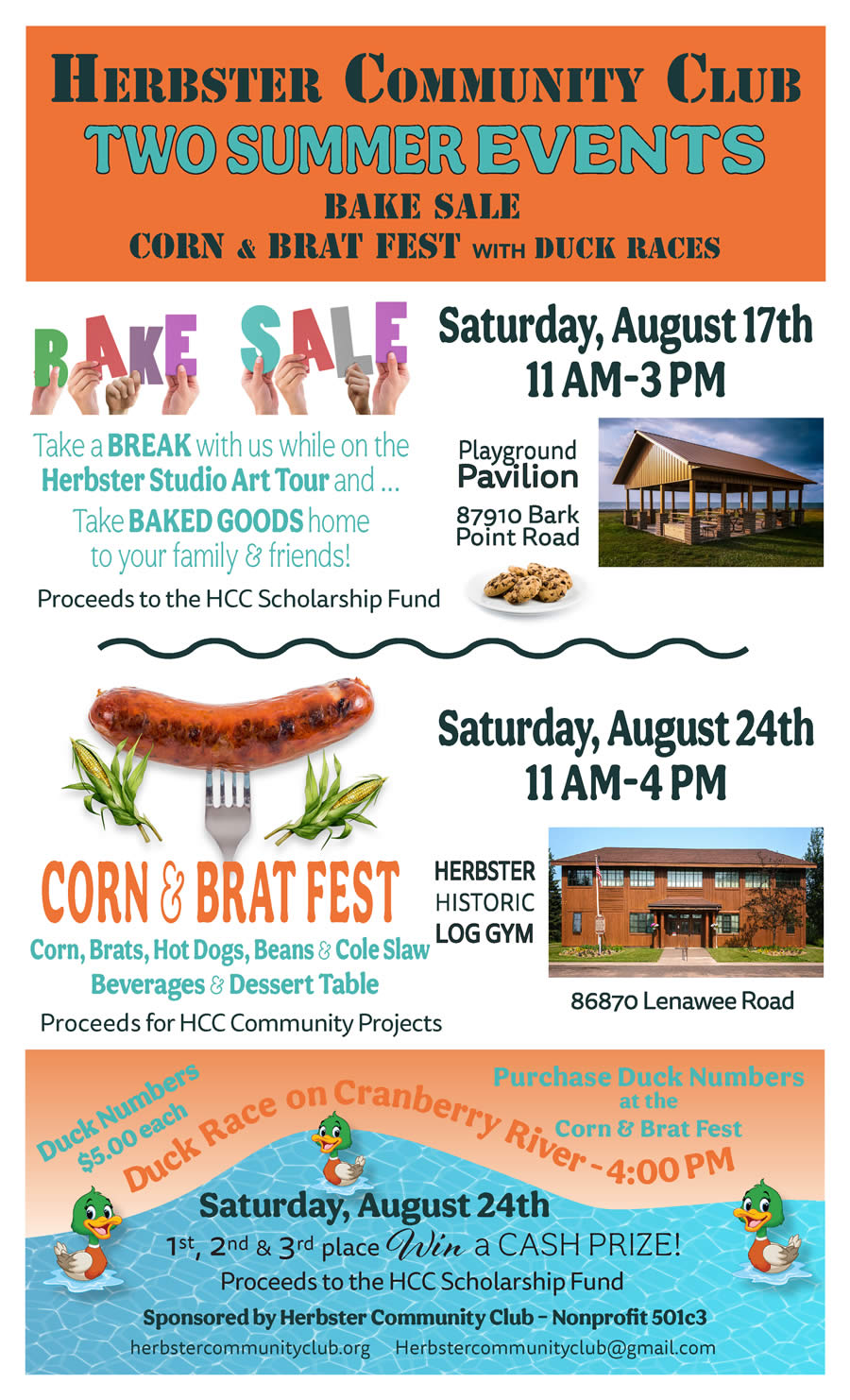 Herbster, Wisconsin Corn & Brat Fest Poster